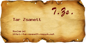 Tar Zsanett névjegykártya